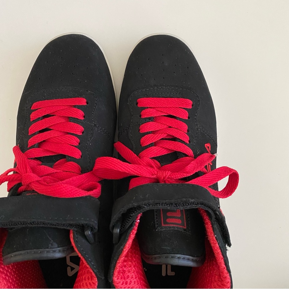 Fila Black and Red Sneakers